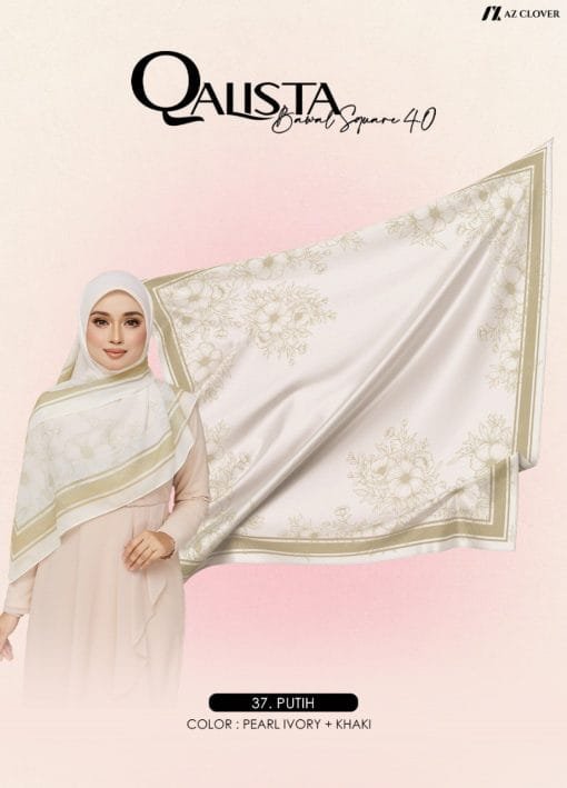 BAWAL SQUARE QALISTA 4.0 - 37 PUTIH - Image 2